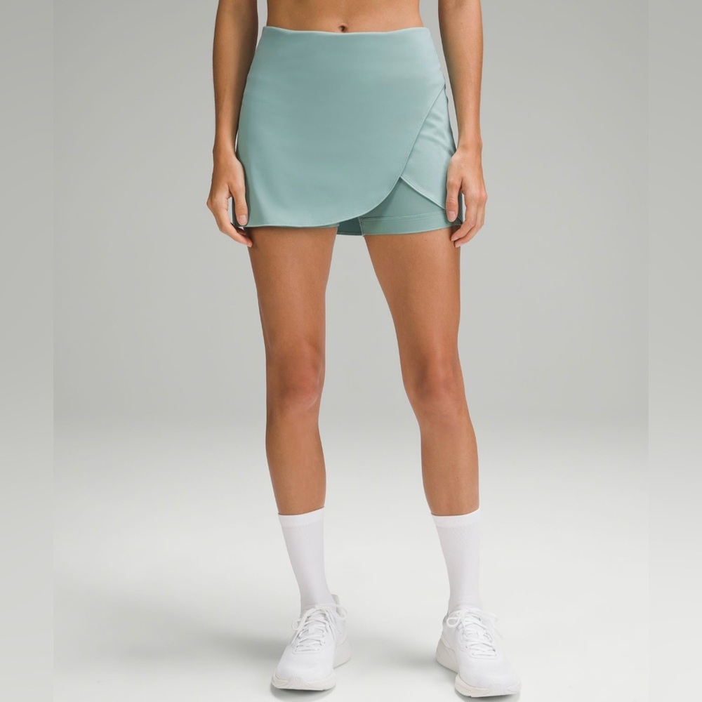 NWT Lululemon High Rise Wrap Tennis Skirt Luxtreme ~ Sz 2 ~ Rip Tide RPTD